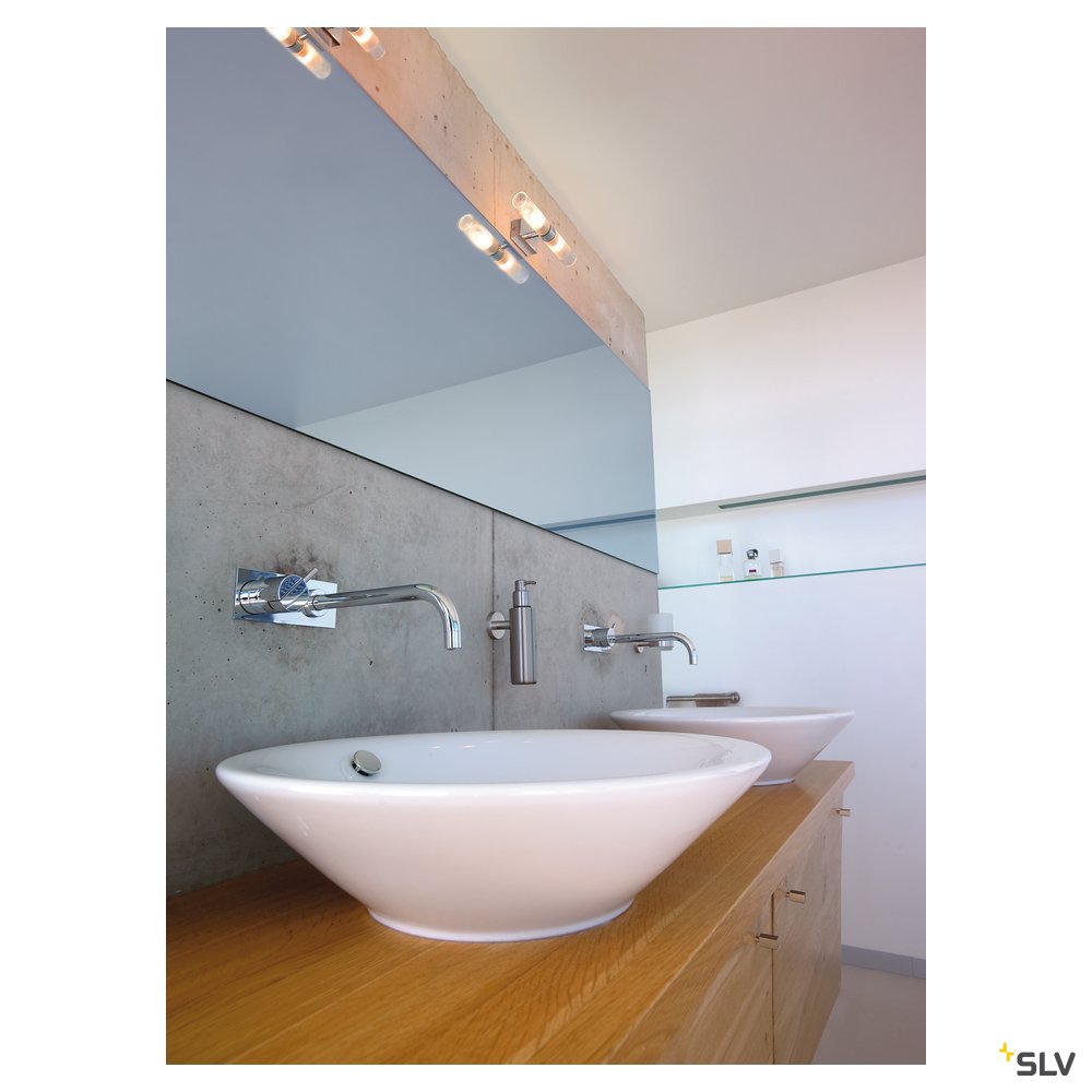SLV Wandleuchte MIBO WALL UP-DOWN chrom 2xG9 2x25W IP21