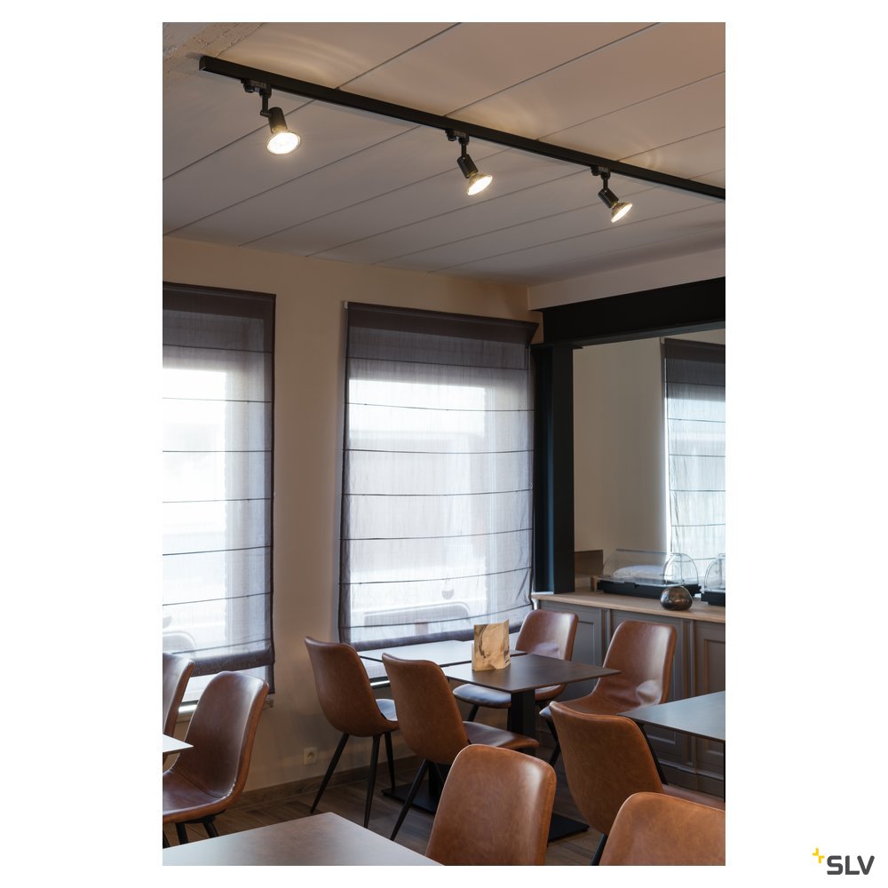 SLV E27 SPOT, schwarz, max. 75W, inkl. 3P.-Adapter