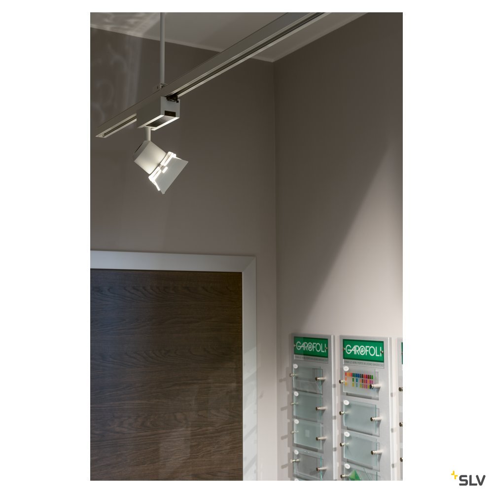 SLV SUPROS 78 Track LED, rund, weiss, 3000K, 60° Linse, inkl. 3P.-Adapter