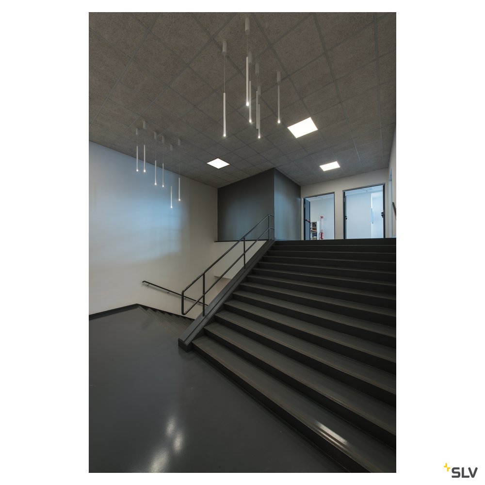 SLV HELIA 60, Pendelleuchte, LED, 3000K, rund, weiß, flache Rosette zum Einbau, 7,5W