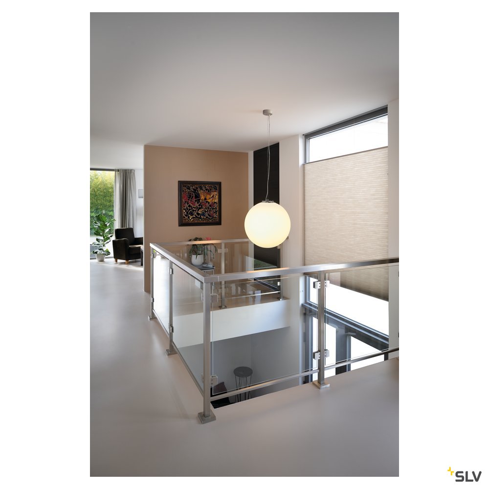 SLV ROTOBALL 50 Pendelleuchte, weiss, E27, max. 24W