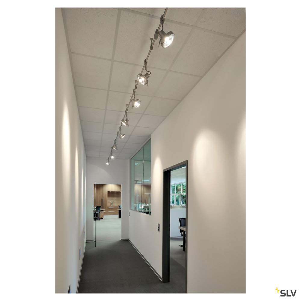 SLV YOKI ES111 Spot für EASYTEC II, silbergrau, GU10, max. 75W, inkl. Decoring