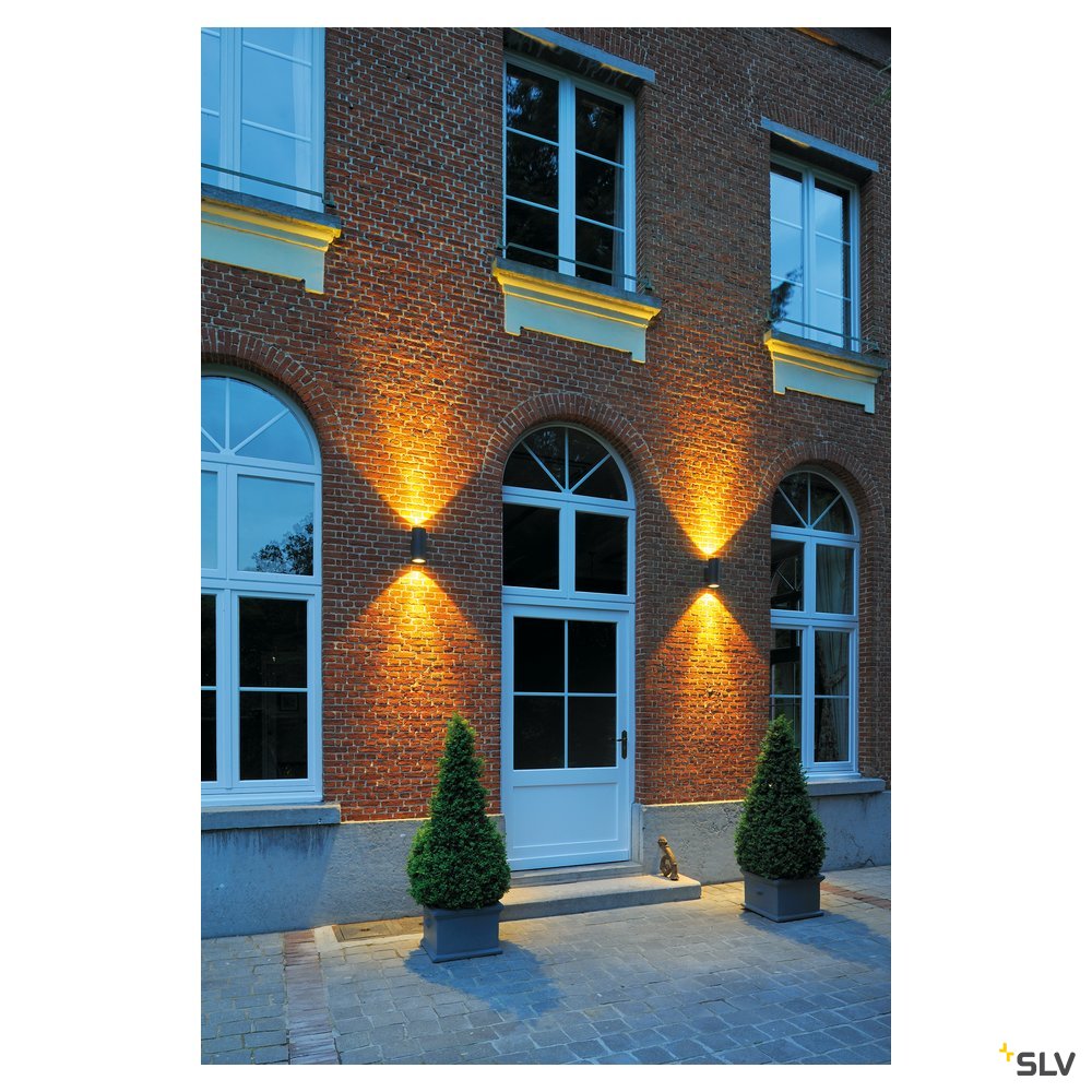SLV ENOLA_C OUT UP-DOWN Wand- leuchte, rund, anthrazit, 9W LED, 3000K