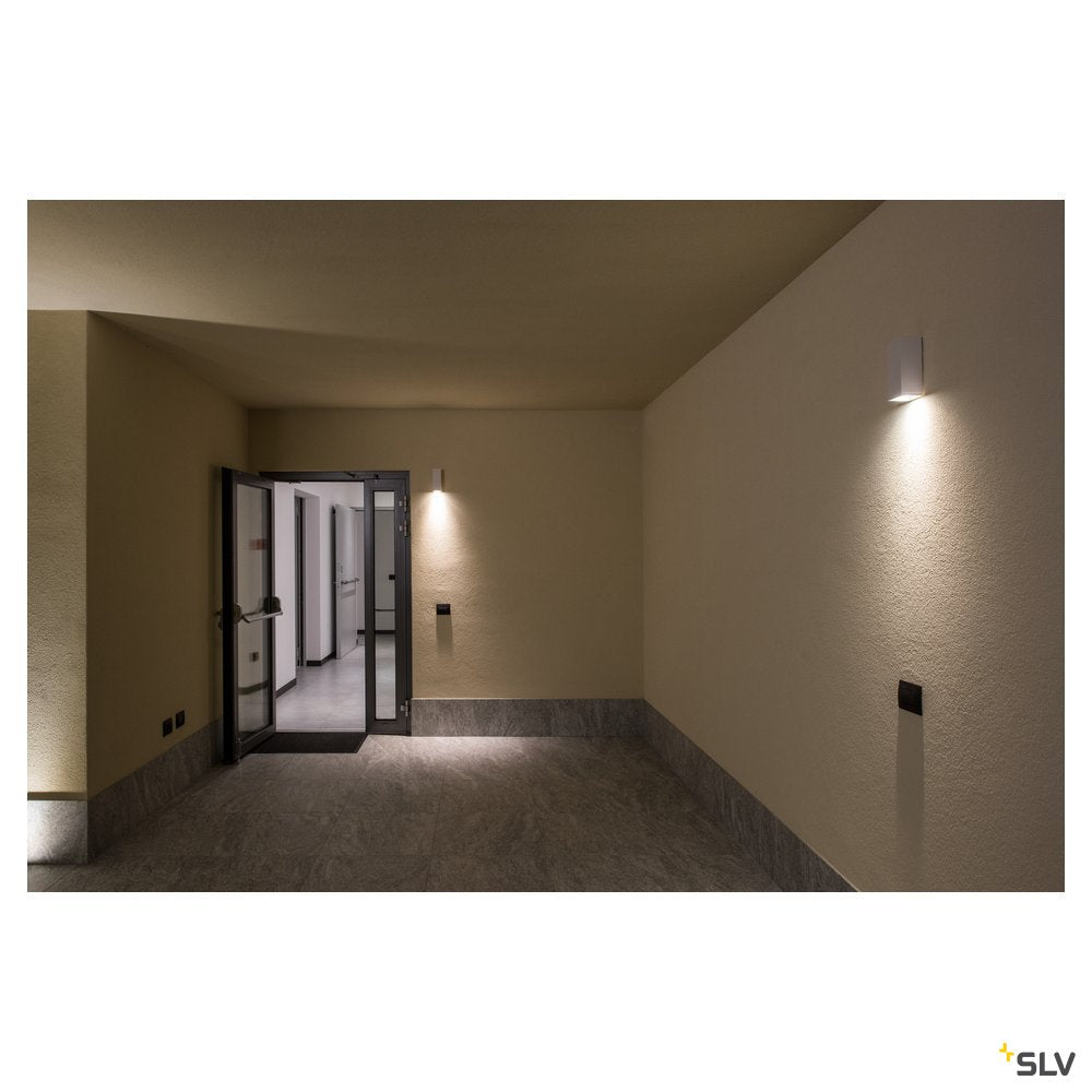 SLV THEO WALL OUT Wandleuchte, eckig, weiss, GU10, max. 35W