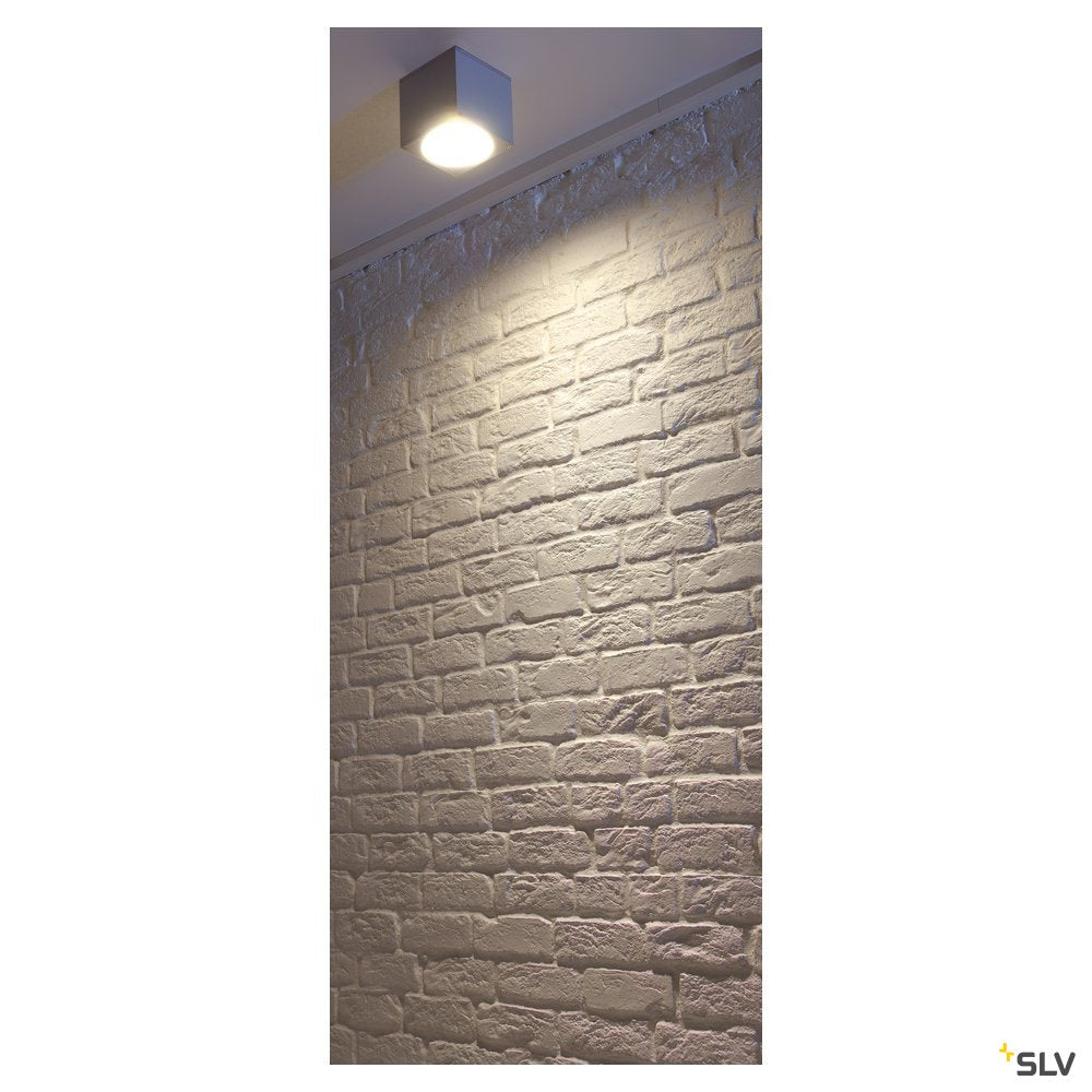 SLV BIG THEO CEILING OUT Deckenleuchte, eckig, silbergrau, ES111, max. 75W