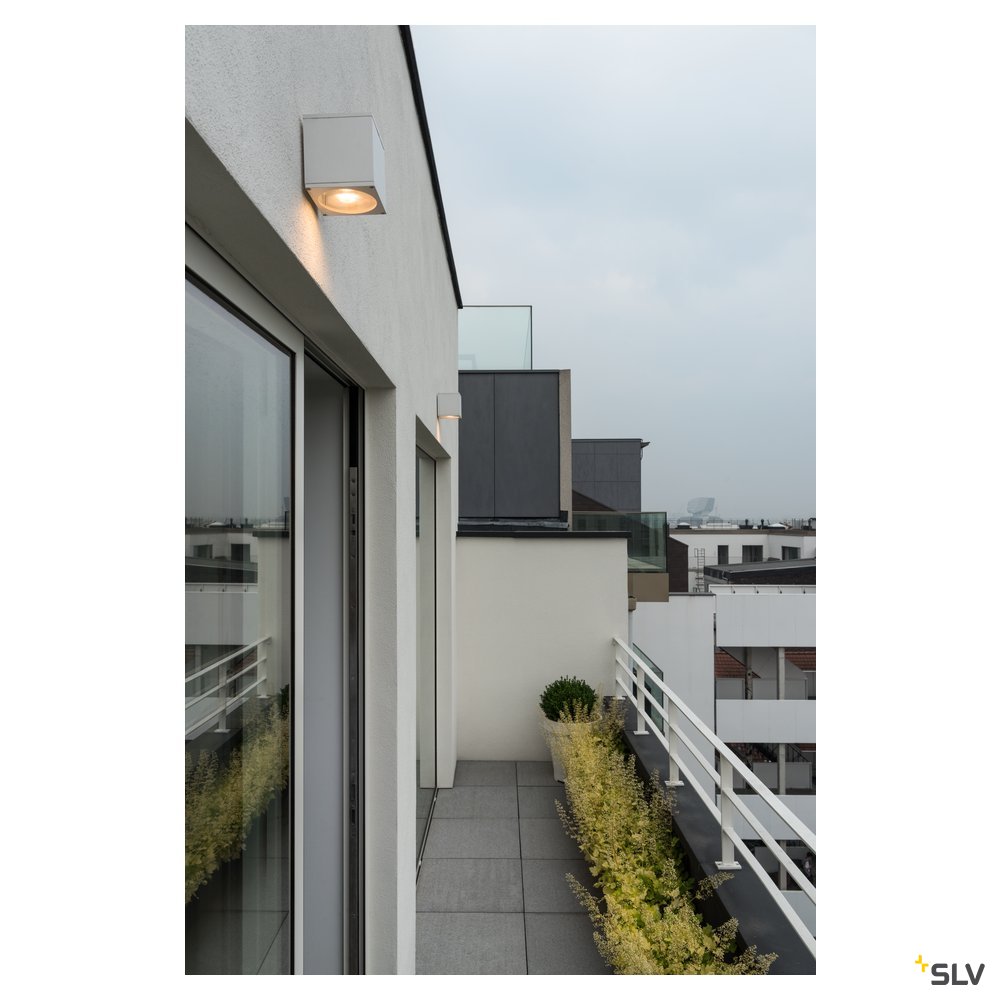 SLV BIG THEO WALL OUT Wandleuchte, eckig, weiss, ES111, max. 75W