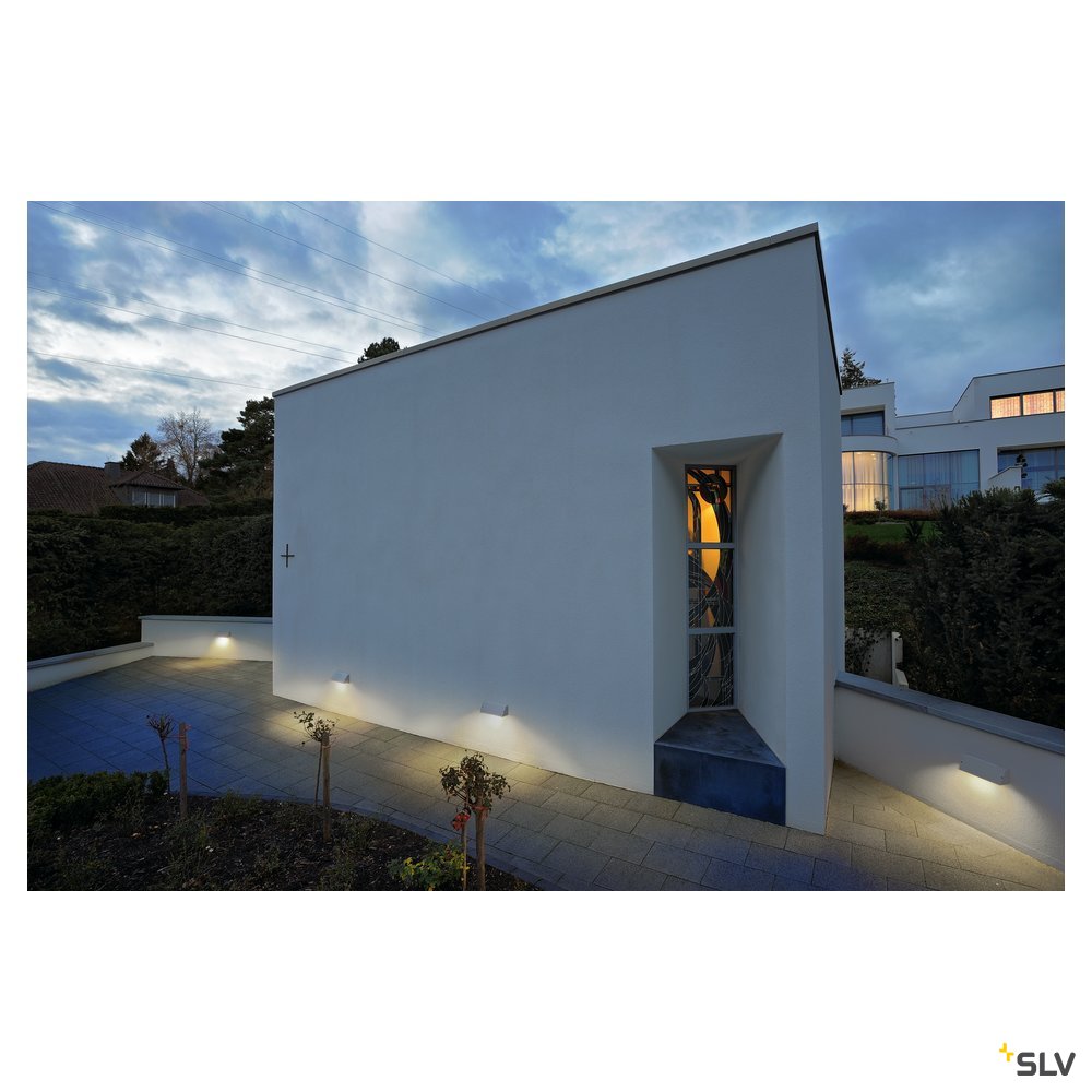 SLV PEMA SQUARE Wandleuchte, silbergrau, E27, max. 15W