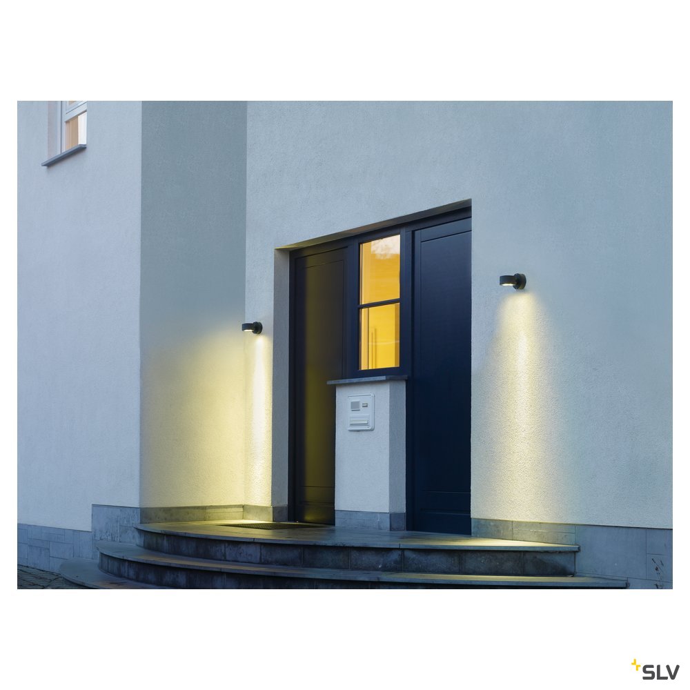 SLV SITRA WALL Wandleuchte, anthrazit, GX53 ESL, max. 9W, IP44