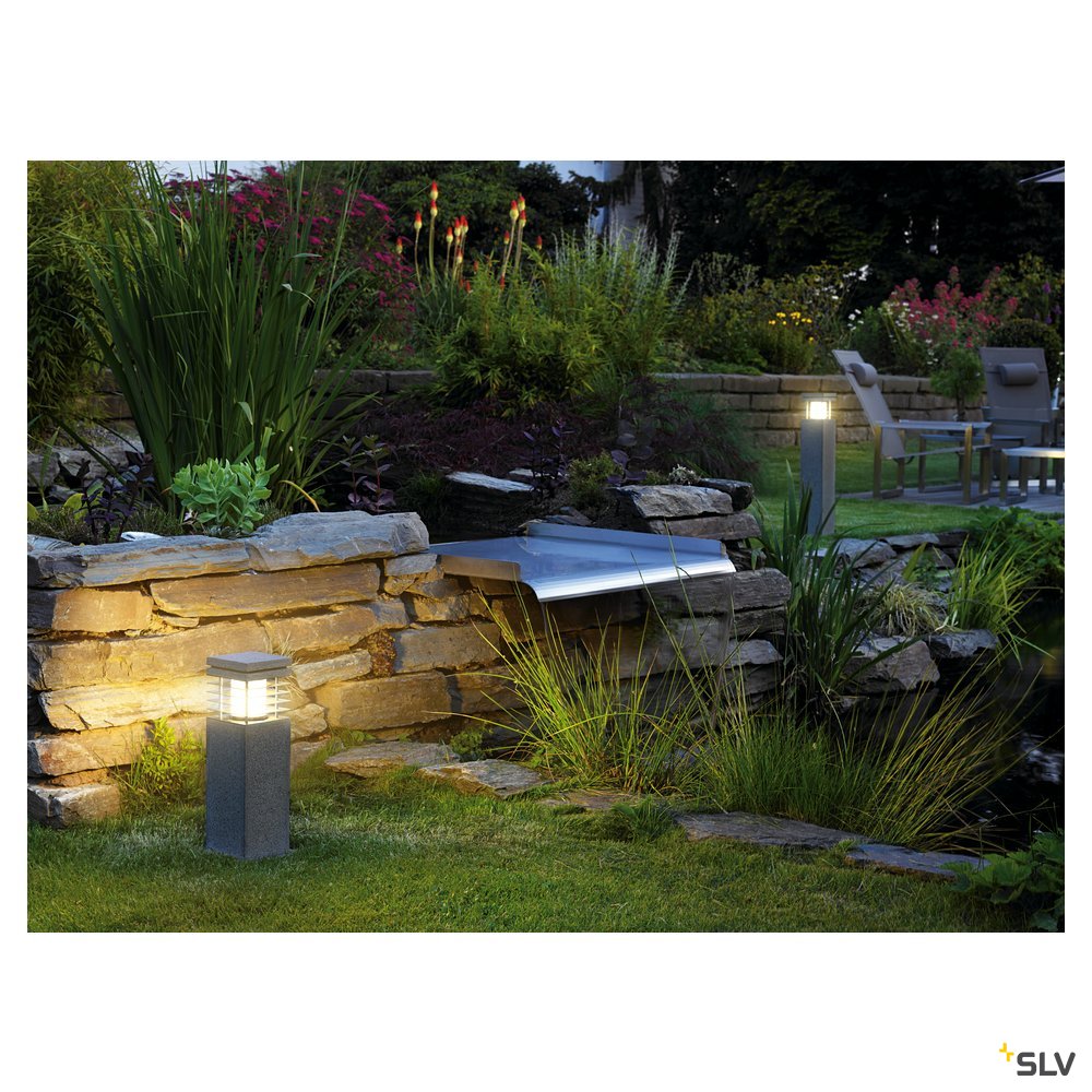SLV ARROCK GRANITE 40 Stehleuchte Granit, salt & pepper, E27, max. 15W