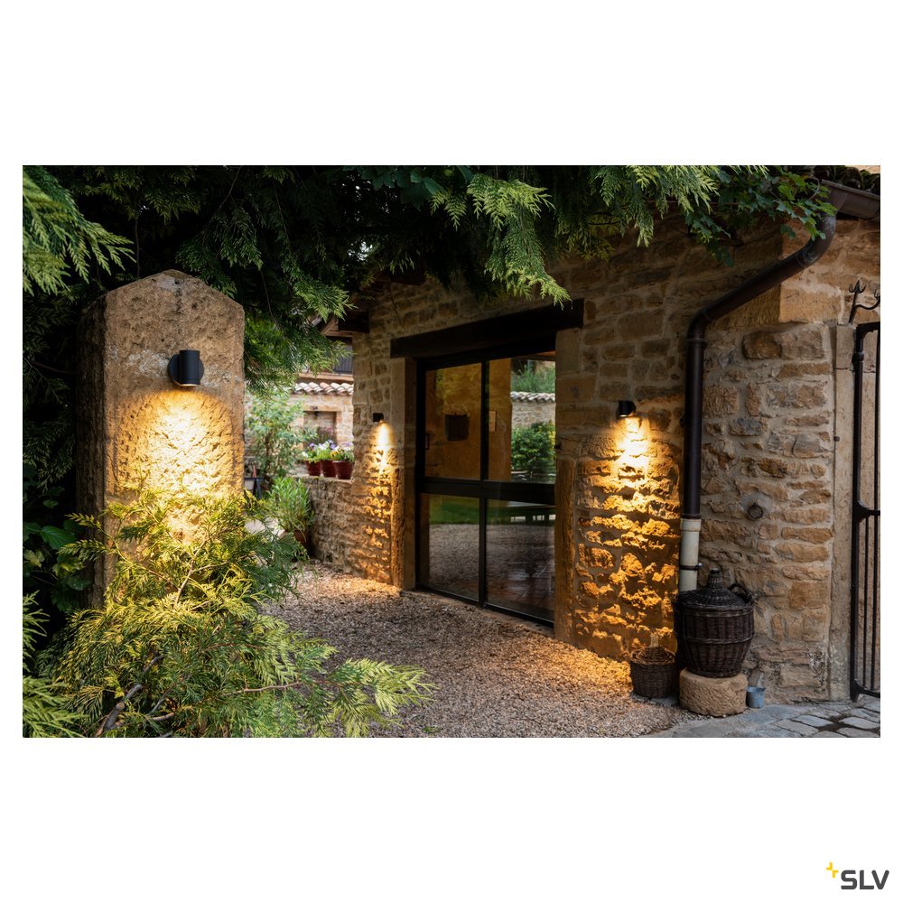 SLV GUNNSY WALL Downlight, sandy anthracite,8W LED, 3000K