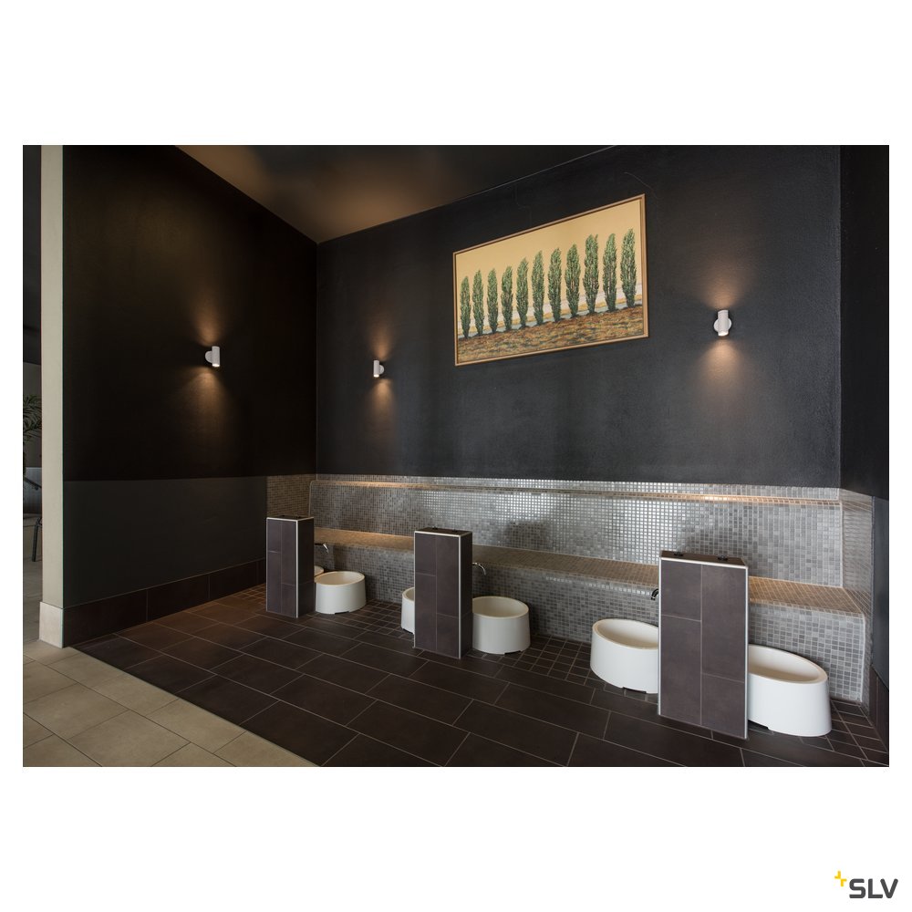 SLV GUNNSY WALL UP/DOWN Wandleuch- te, sandy white, 2x6W LED, 3000K