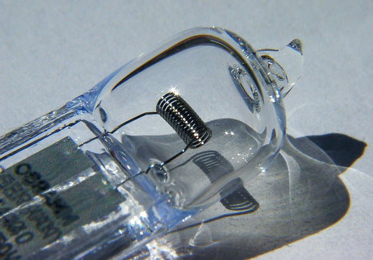 Detailaufnahme einer Halogenglühlampe