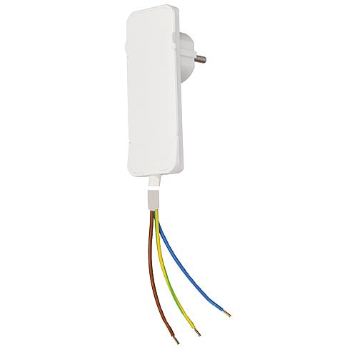 Anschlussleitung mit Flachstecker 3x1,5 weiß 1,5m