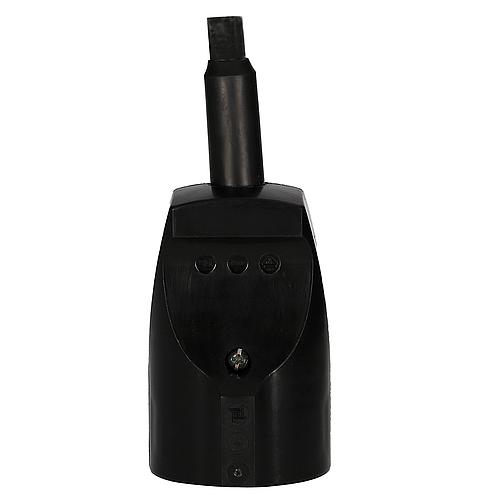 Verlängerung mit Flachstecker schwarz 1,5m
