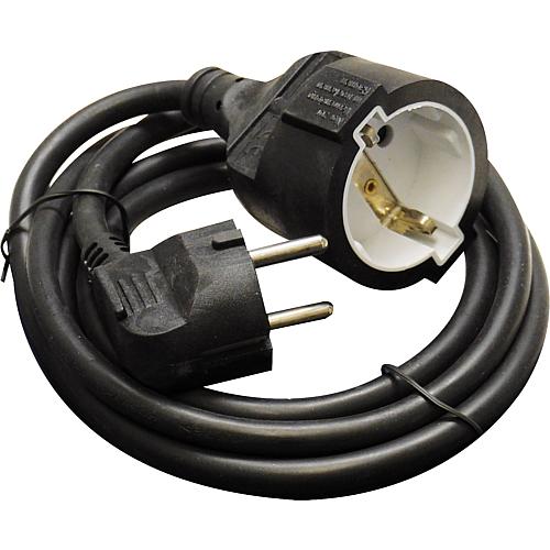 EGB Schutzkontakt-Verläng. H05VV-F 3G1,5mm²  3m schwarz