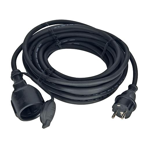 Gummi-Verlängerung H05RR-F 3G1,5 schwarz  10m