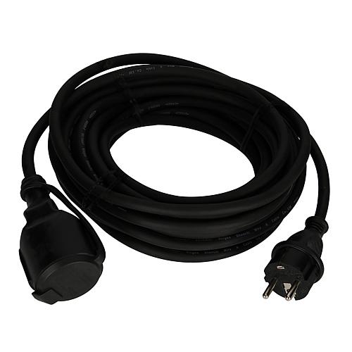 Gummi-Verlängerung H05RR-F 3G1,5 schwarz  10m
