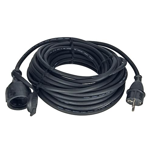 Gummi-Verlängerung H05RR-F 3G1,5 schwarz 15m