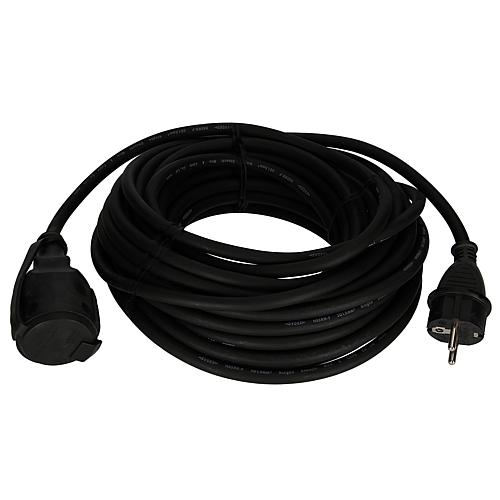 Gummi-Verlängerung H05RR-F 3G1,5 schwarz 15m