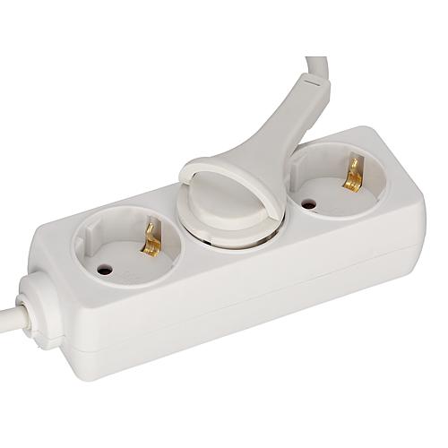 3-fach Steckdose mit Flachstecker 3x1,5 weiß  3m EAN 4027236046431