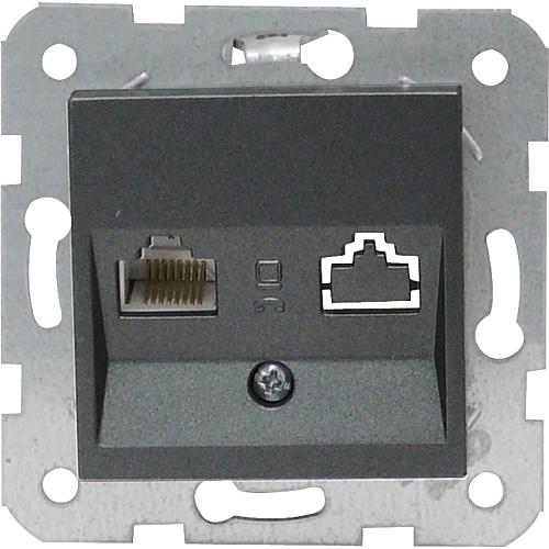Karre UAE-Anschlussdose 6 anthrazit/fume 92105413 / 92513013