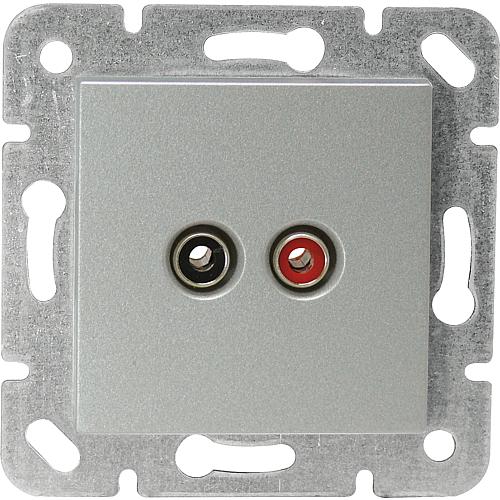 Karre Lautsprechersteckdose silber 92105037 / 92512037