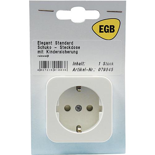 EGB Elegant Standard reinweiß SB Schutzkontakt-Steckdose mit Kinderschutz