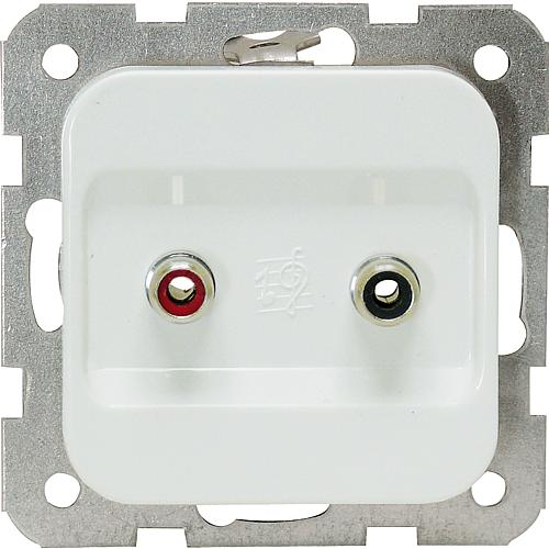 EGB Elegant Standard Lautsprecherdose m. Zentralscheibe reinw. 91511037/92542037