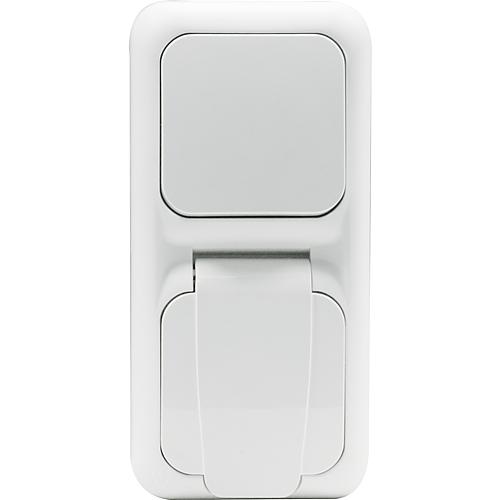 EGB FR Wechselschalter/Steckdose senkrecht weiß 90555989 / 92551189