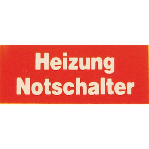 Aufkleber Heizungs-Notschalter