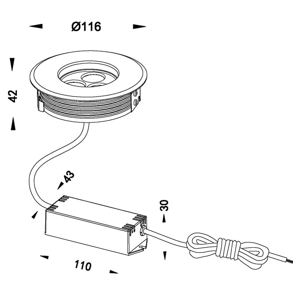 Deko-Light Flat II WW 5,8W silberfarben