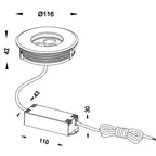 Deko-Light Flat II CW 5,5W silberfarben