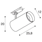 SLV NUMINOS® DALI XL, 3 Phasen Spot schwarz 36W 4000K 36°