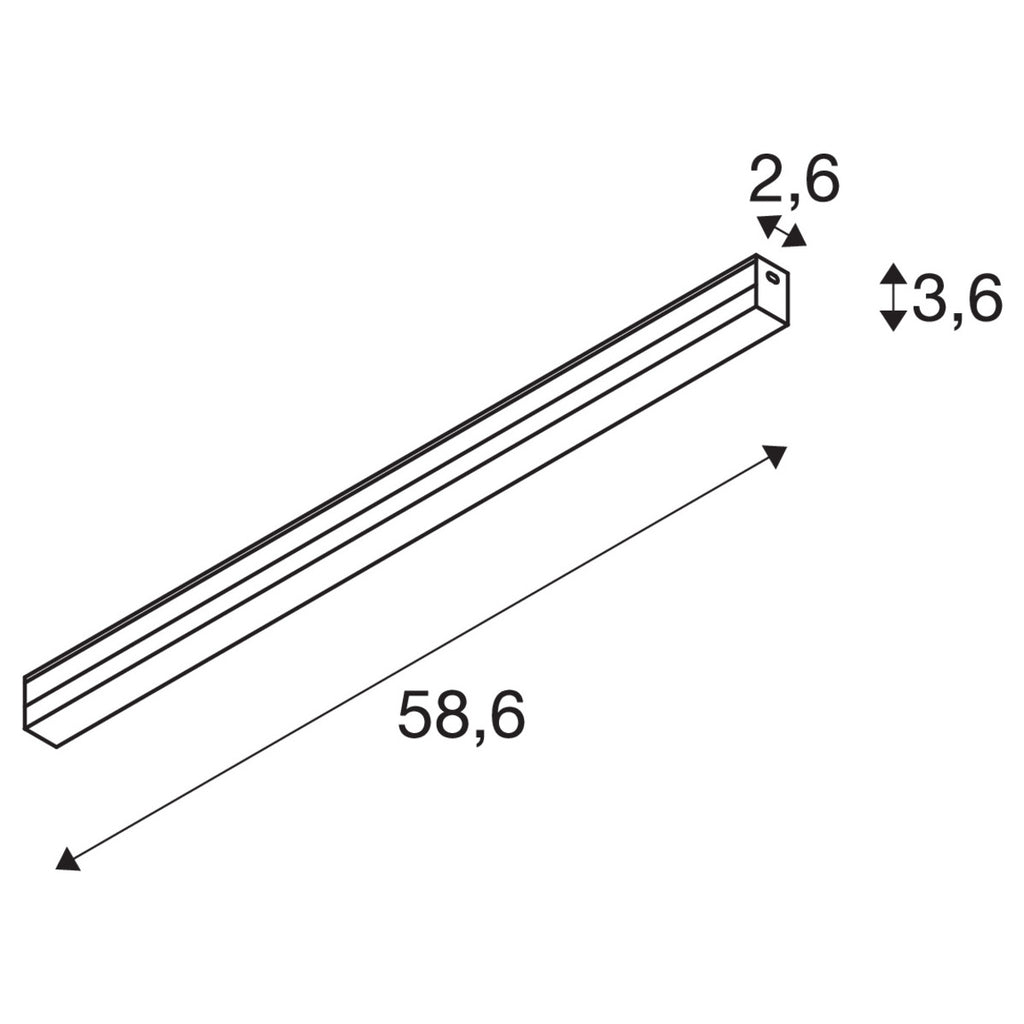 SLV BATTEN 60, Lichtbalken weiß 9W CCT Switch 3000/4000K
