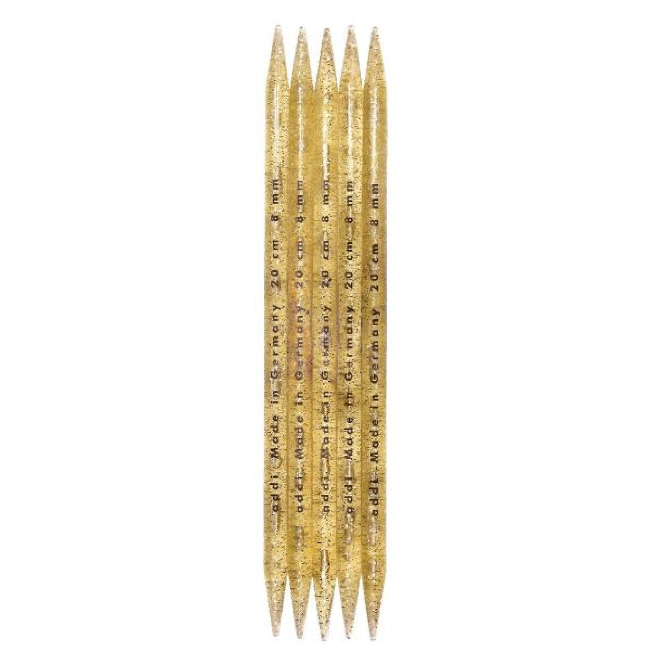 addi Strumpfstricknadeln mit Glitter 9,00 mm 25 cm 5 St
