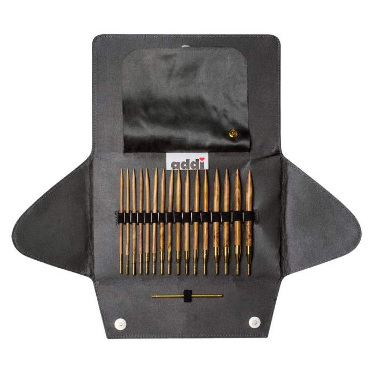 addi addi-click Olivenholz-Etui 3,50-8,00 mm