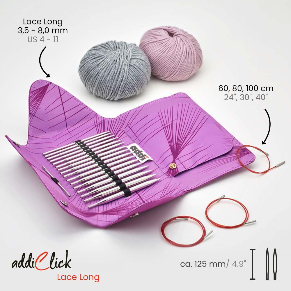 addi addi-click Lace Long-Etui 3,50-8,00 mm