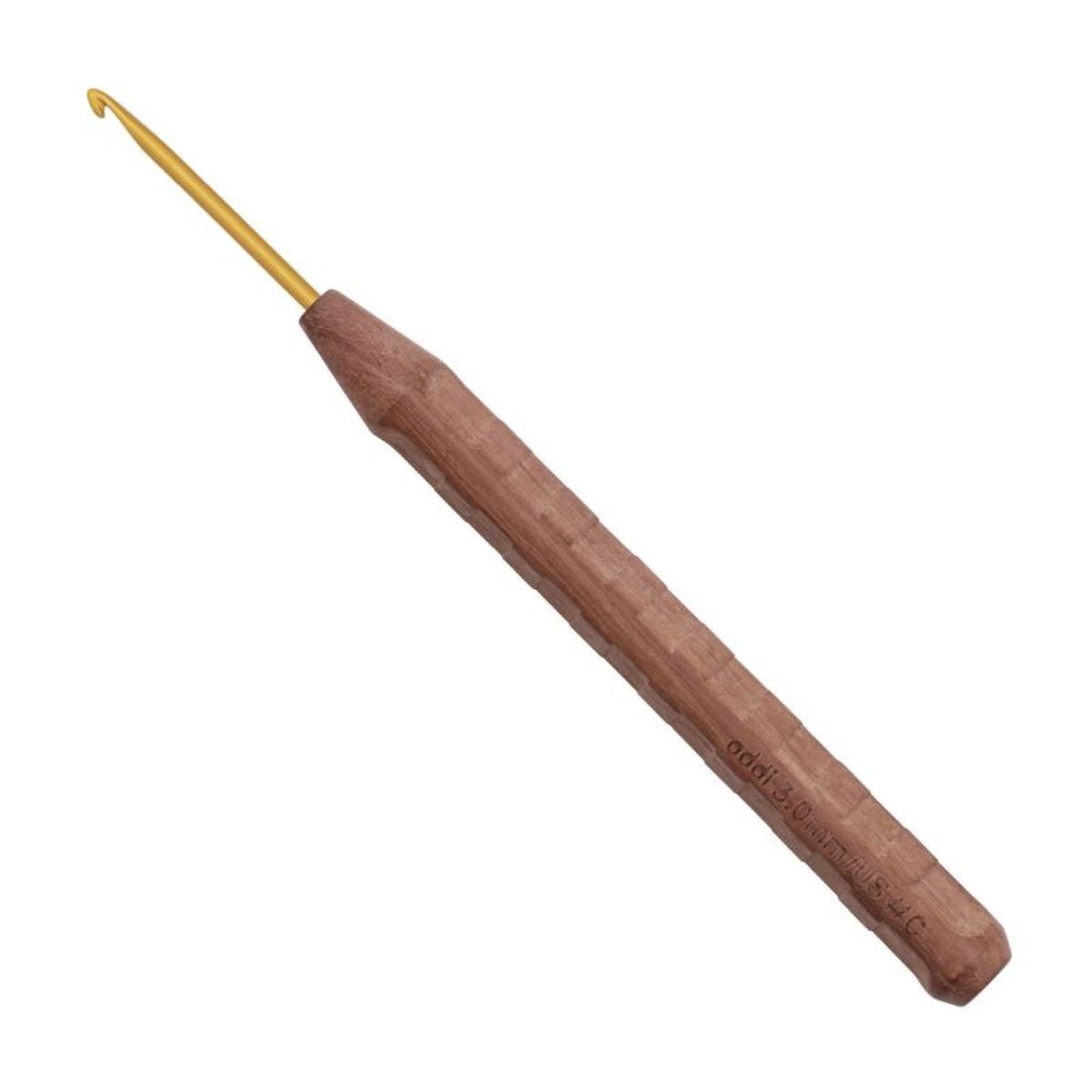 addi Wollhäkelnadel addi Nature Walnut Goldspitze 3 mm 16 cm