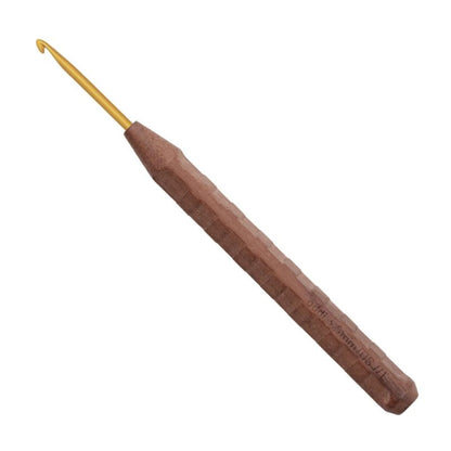 addi Wollhäkelnadel addi Nature Walnut Goldspitze 3,5 mm 16 cm