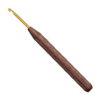 addi Wollhäkelnadel addi Nature Walnut Goldspitze 4 mm 16 cm
