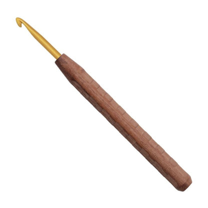 addi Wollhäkelnadel addi Nature Walnut Goldspitze 5 mm 16 cm