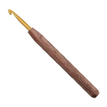 addi Wollhäkelnadel addi Nature Walnut Goldspitze 5,5 mm 16 cm
