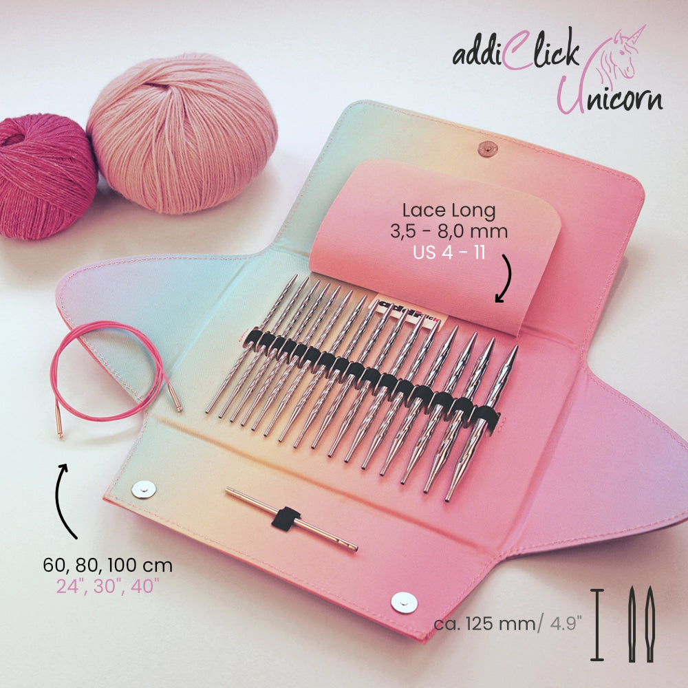 addi addiClick Unicorn Lace Long Etui 3,5-8,0 mm