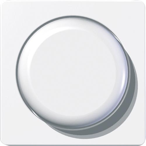 Dimmer-Zentralplatt.m.Drehknopf reinweiß 102231