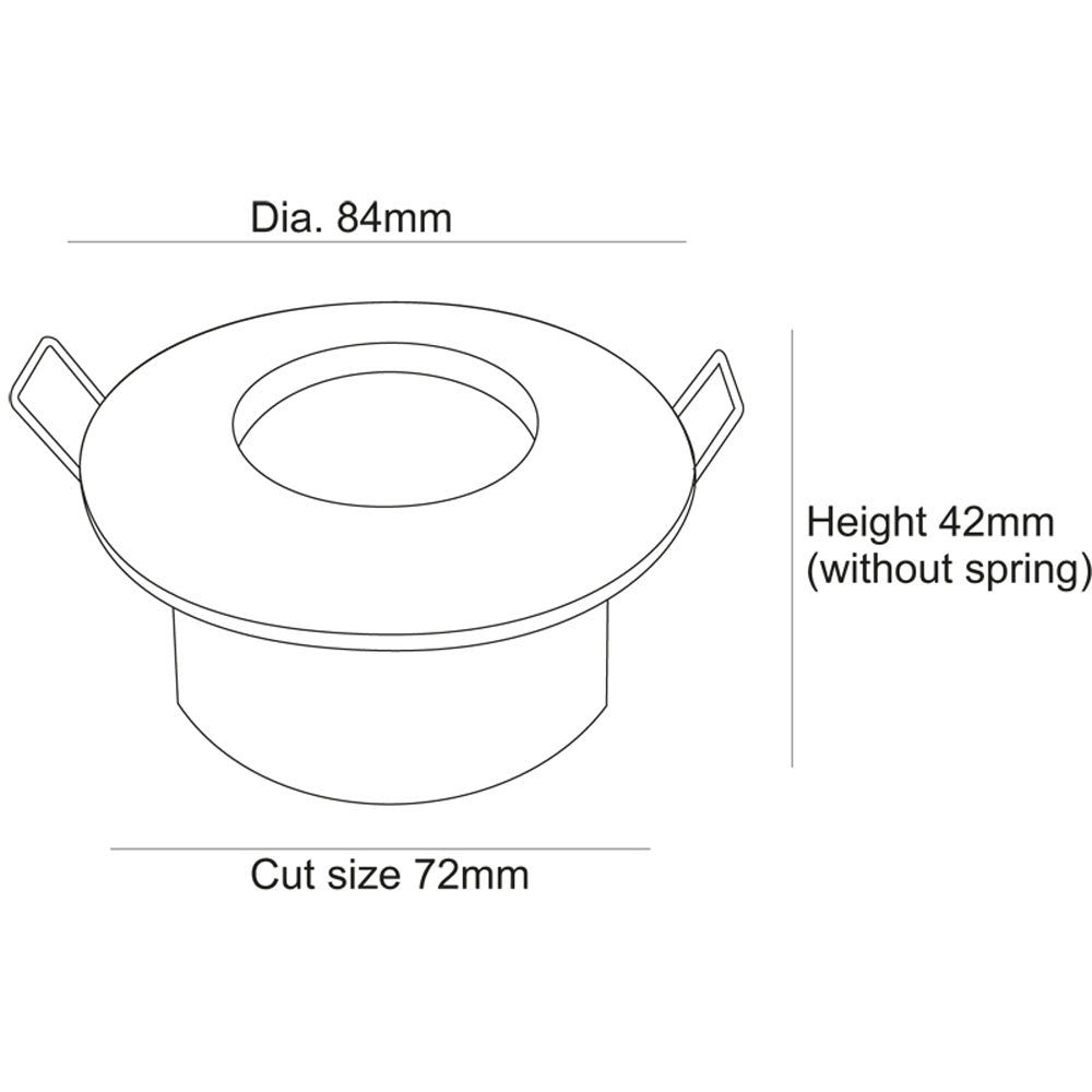 Deko-Light Einbauring 12V DC GU5.3/MR16 35W Silber