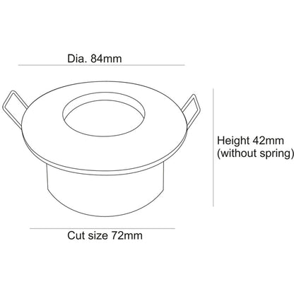Deko-Light Einbauring 12V GU5.3/MR16 35W Silber