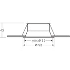 Deko-Light Einbauring Auva rund 12V GU5.3/MR16 max.35W ws