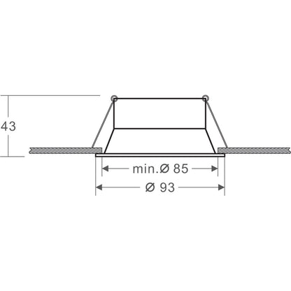 Deko-Light Einbauring Auva rund 12V GU5.3/MR16 max.35W ws