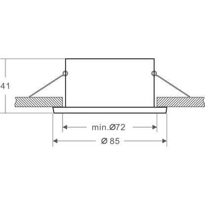 Deko-Light Downlight / Deckeneinbaustrahler Mizar I 12V GU5.3/MR16 max.35W ws