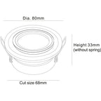 Deko-Light Downlight / Deckeneinbaustrahler Mizar II 12V GU5.3/MR16 max.35W sw